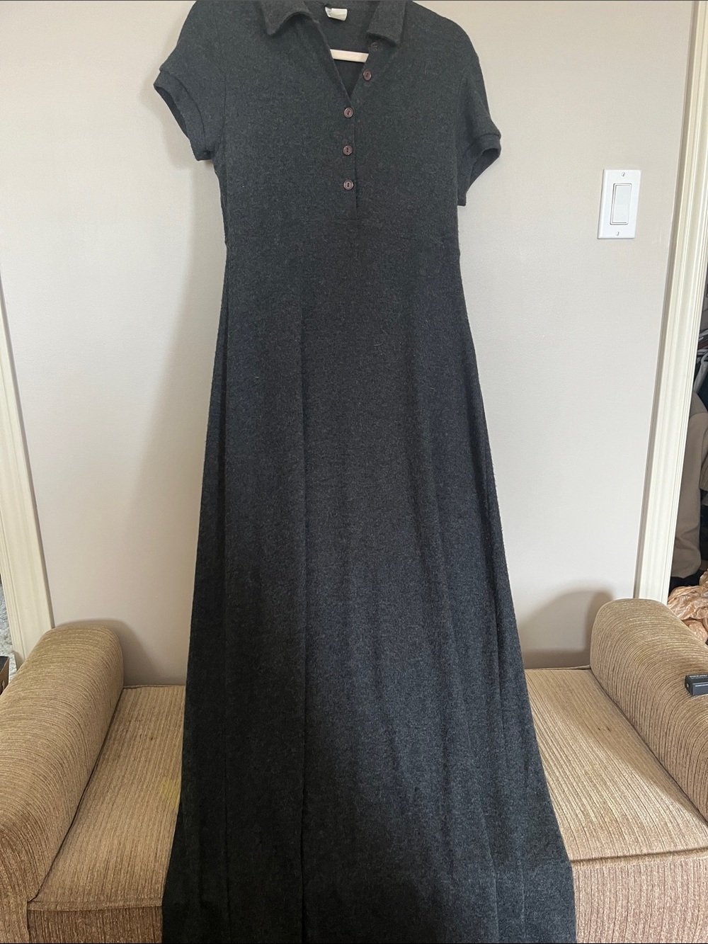 Classic Black Polo Maxi Dress